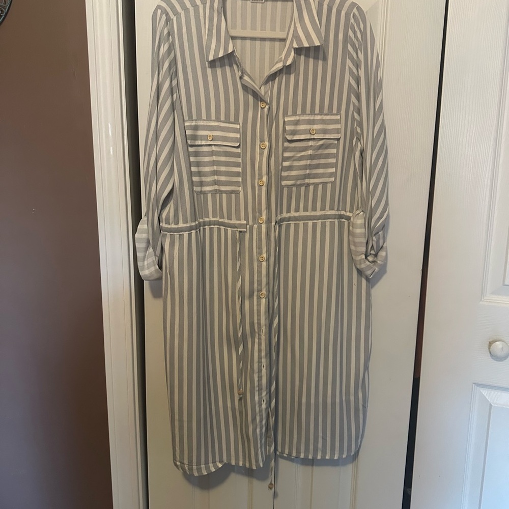 Passport Gray Striped Shirt